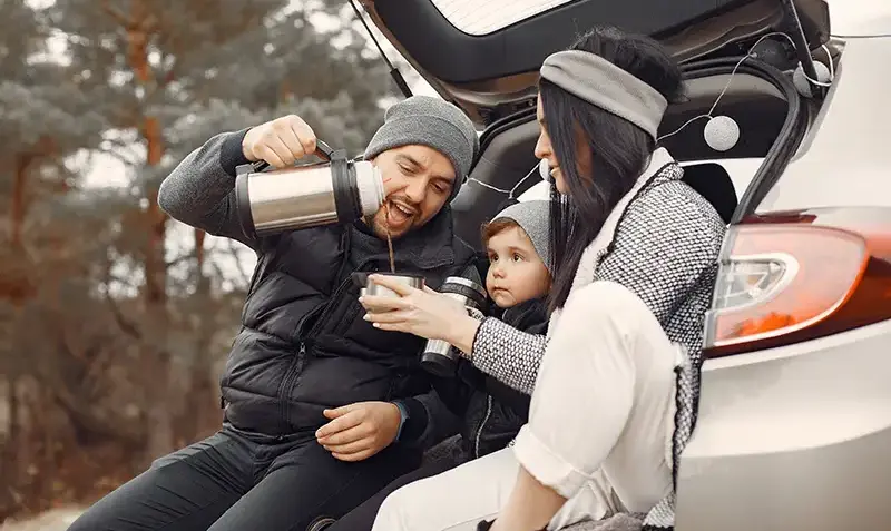 family in lease car