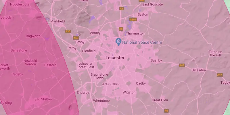 Leicester map