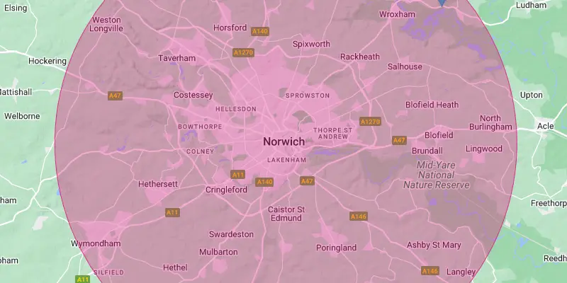 Norwich map